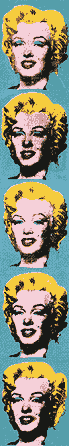 Ausschnitt aus: Andy Warhol, Twenty-Five Colored Marylins, 1962